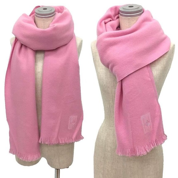 Hermes Pink Cashmere Shawl Aq11577 - Picture 2 of 3